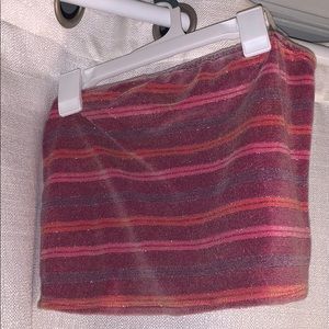 Urban outfitters pink striped crop top